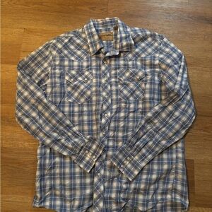 Wrangler Men's Light Blue Checkered Shirt